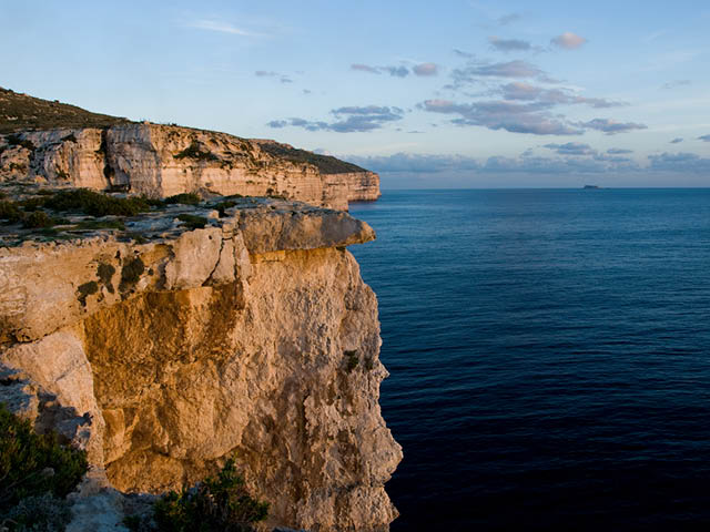 Cliffs of Mtahleb, Malta. 