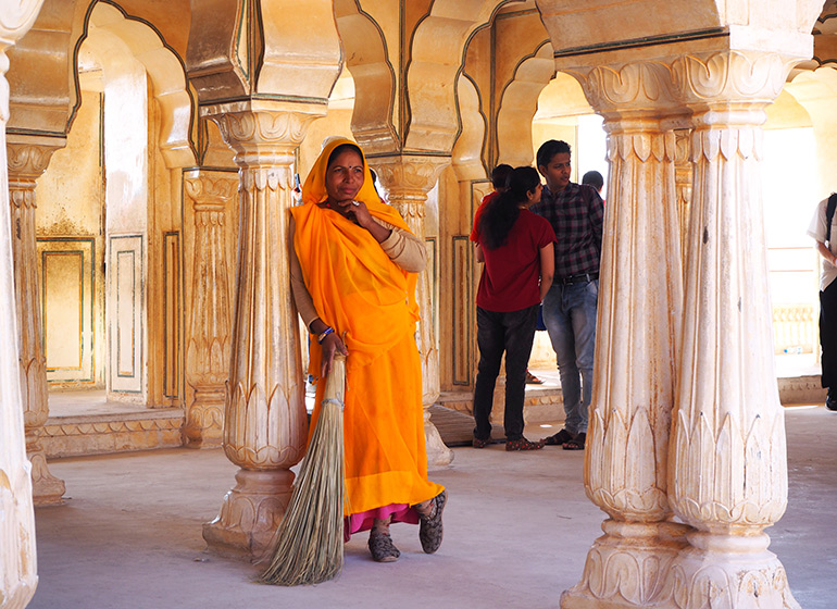 Indian woman at temple