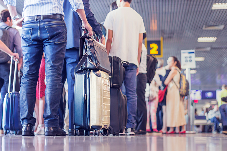 line at airport