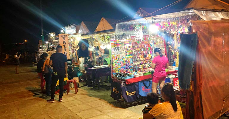 Street market in Asia