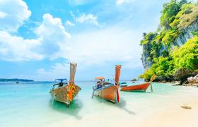 Boats on thailand beach 