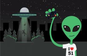 Alien holding Cash Passport 